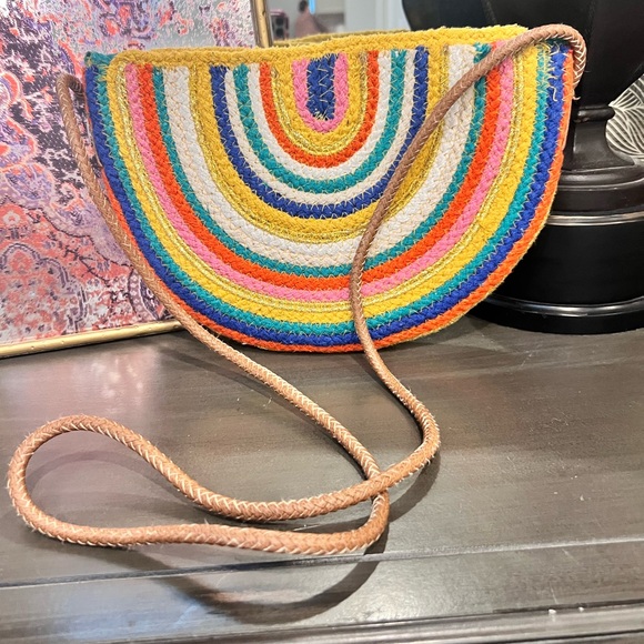 American Eagle Rainbow Woven Crossbody Bag - Picture 3 of 8